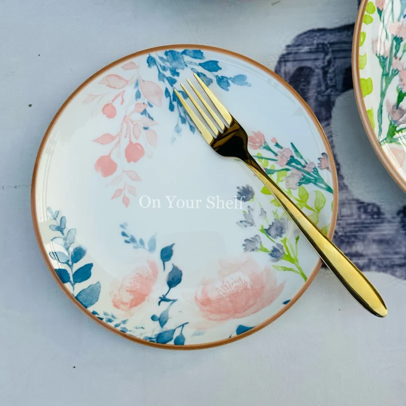 Pastel Bloom Harmony Dinnerware Set (18 Piece Plate Set) - Image 3