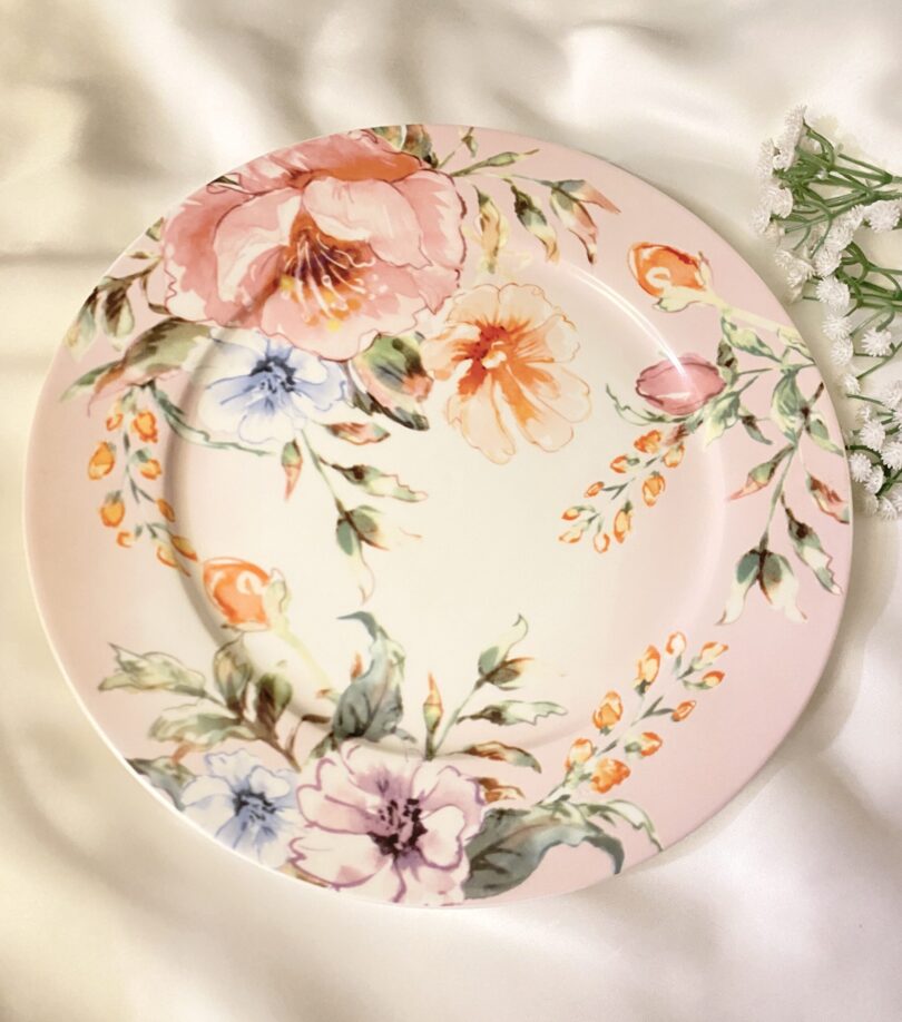 Pink flora breakfast set of 24 Peices - Image 5
