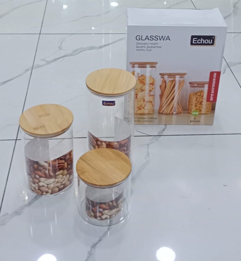Air tight glass jar storage set of 3 PCs - Image 5