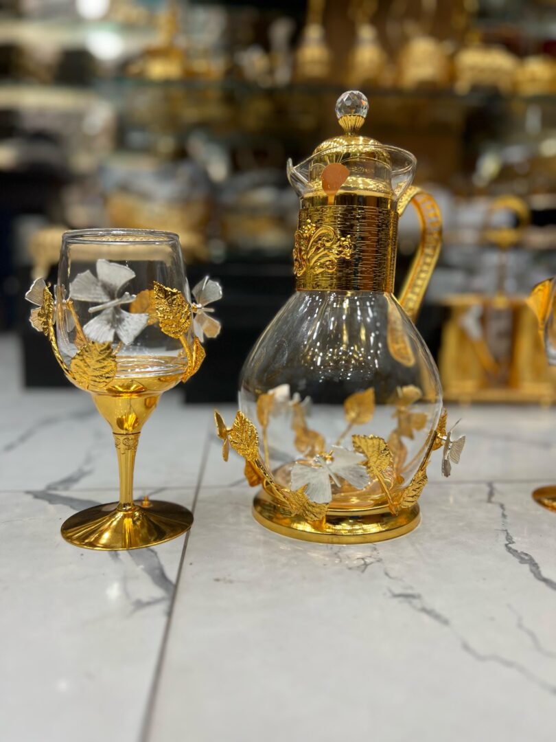 Turkish gold plates water set