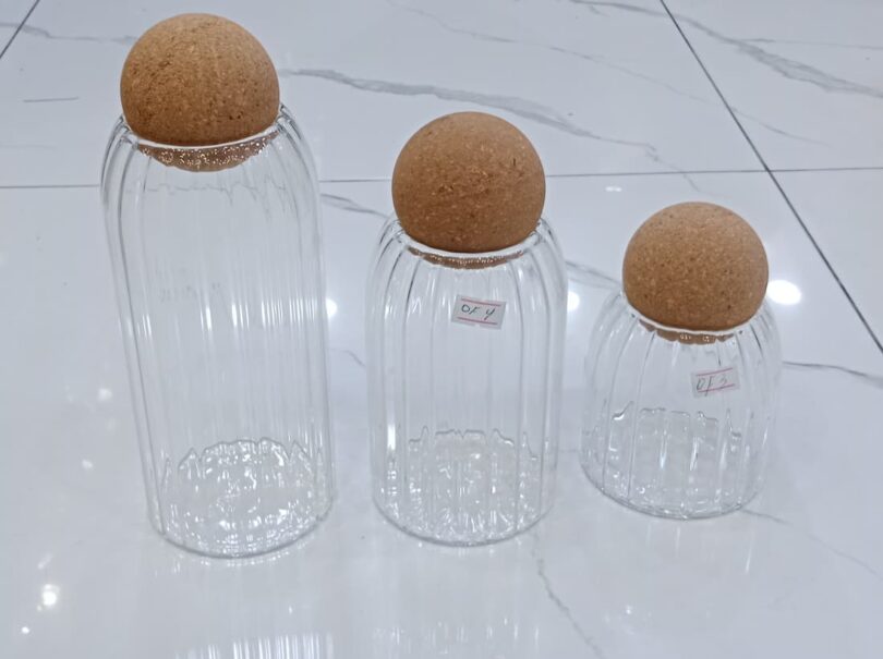 crystal glass 3pc jar set - Image 4
