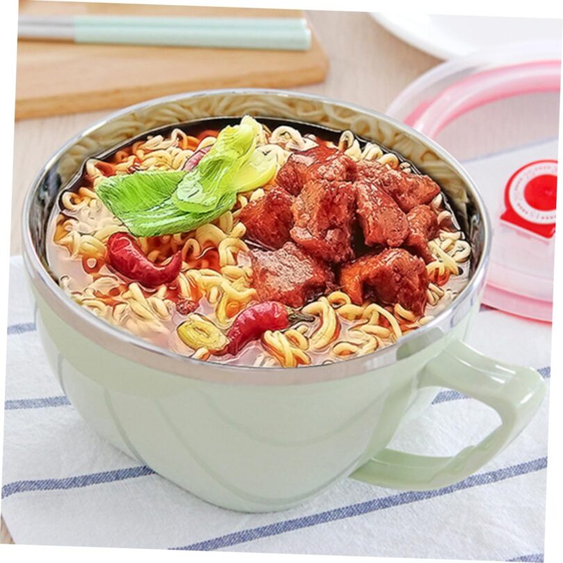 Korean noodles insulated bowl with air tight lid - Image 3