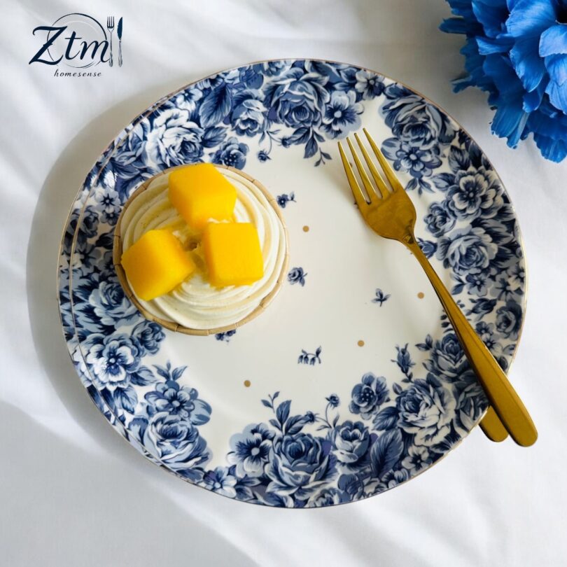Elegant blue garden breakfast set - Image 5