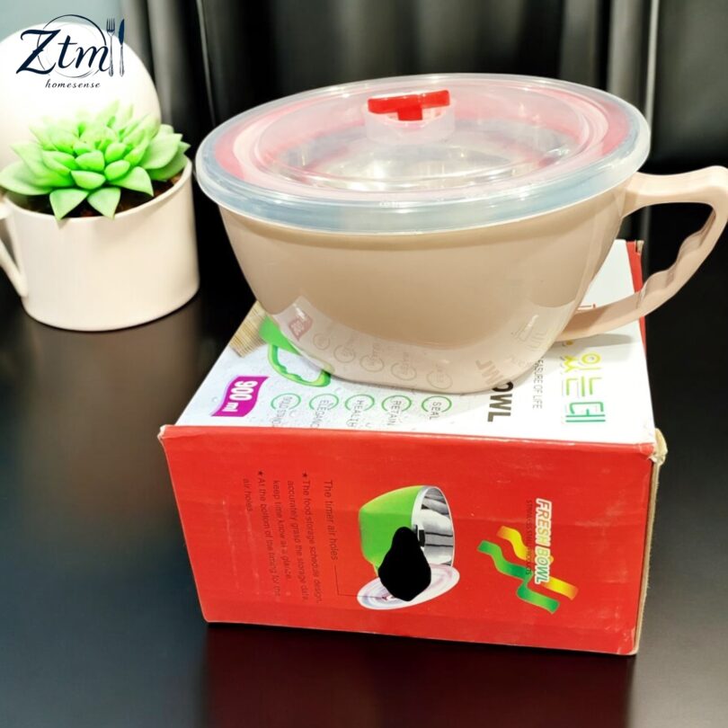 Korean noodles insulated bowl with air tight lid - Image 4