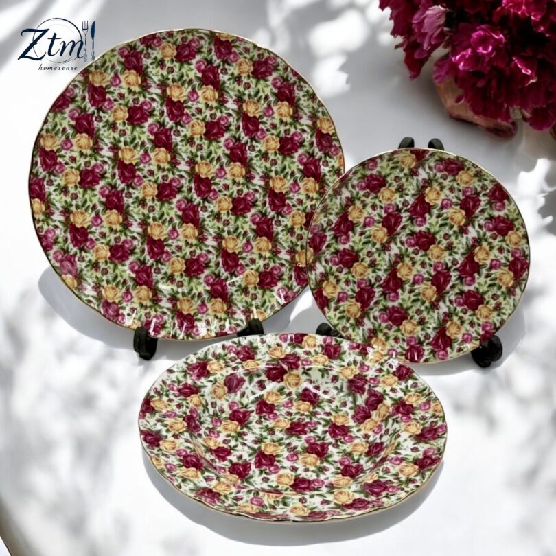 Old country roses chintz breakfast set - Image 3