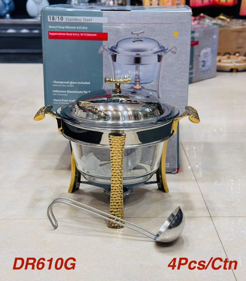 Fancy serving bowl with oven proof glass bowl - Image 2